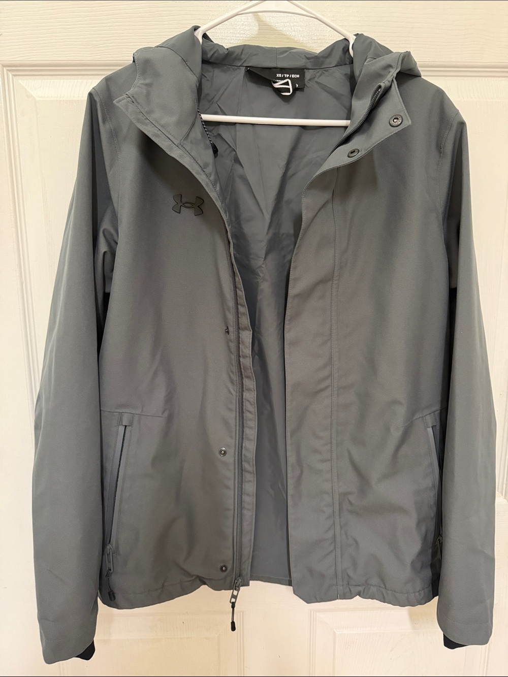 Under Armour Men's Hooded Rain Jacket in Slate Gray - Picture 2 of 7